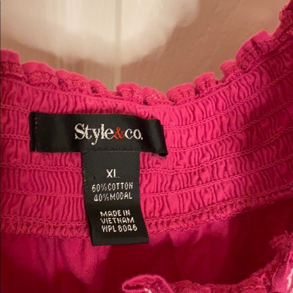 Style & Co hot pink top - Picture 2 of 3